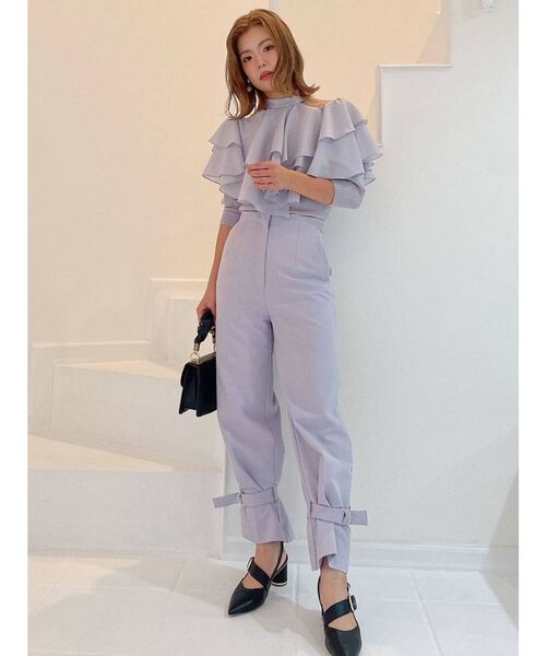 dazzlin（ダズリン）の「アンクルマークテーパードパンツ（その他パンツ・レディース・パープル/グリーン/アイボリー・SMALL/MEDIUM/X-SMALL）」の22枚目の写真