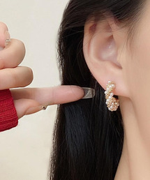 【OKUOKU　0909】パールモチーフ　ピアス　oku-pierce-660718795942-42　Y