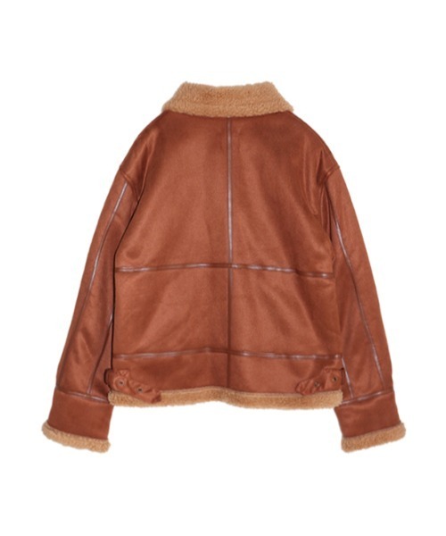 AMAIL（アマイル）の「Mouton minimum コート（ムートンコート・レディース・アイボリー/ブラウン・FREE）」の9枚目の写真