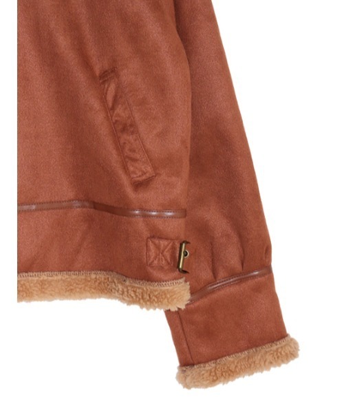 AMAIL（アマイル）の「Mouton minimum コート（ムートンコート・レディース・アイボリー/ブラウン・FREE）」の11枚目の写真