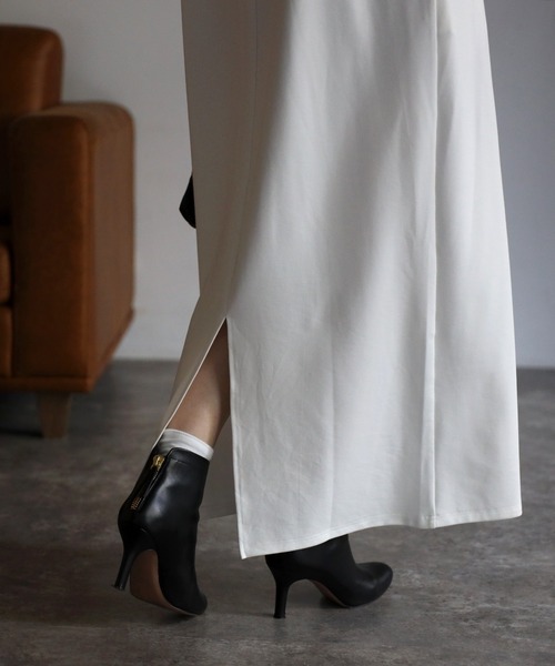 Bonjour Sagan(ボンジュールサガン)の「ストレッチルーズワンピース(ワンピース・レディース・ホワイト/グレイッシュベージュ/チャコールグレー/グレー・FREE)」の14枚目の写真