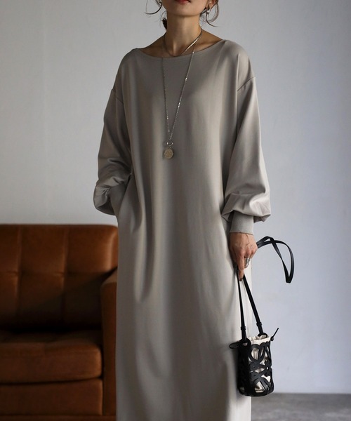 ストレッチルーズワンピース（ワンピース）｜Bonjour Sagan