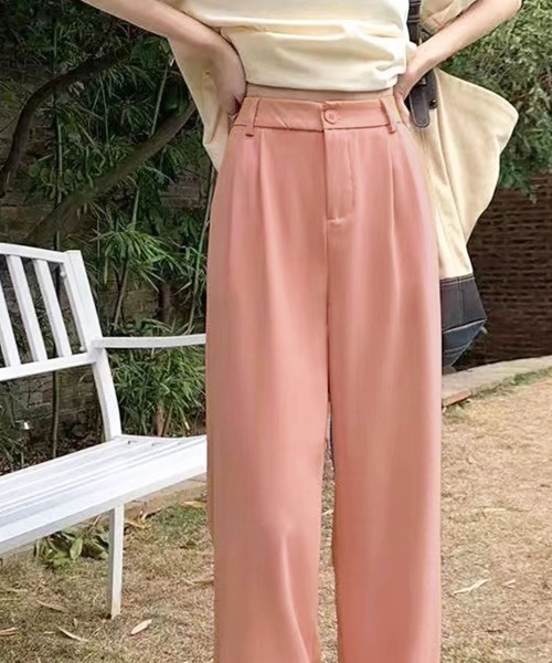 PRIVATE BEACH(プライベートビーチ)の「ハイウエストセミワイドパンツ(その他パンツ・レディース・ローズ/ブラック/ホワイト/ピンク・M/L/LL)」の17枚目の写真
