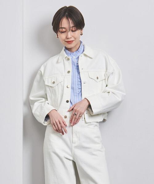 UNITED ARROWS（ユナイテッドアローズ）の「カットオフ デニムジャケット（デニムジャケット・レディース・ホワイト/コバルトブルー・36/38）」の6枚目の写真