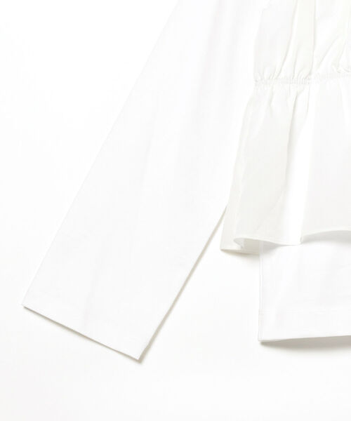 Ray BEAMS（レイビームス）の「RBS / イソザイ ギャザー プルオーバー（Tシャツ/カットソー・レディース・ホワイト/ブラック・ONE SIZE）」の8枚目の写真