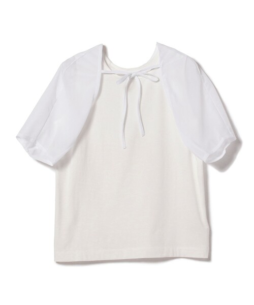 Ray BEAMS（レイビームス）の「Ray BEAMS / シアー ケープスリーブ Tシャツ（Tシャツ/カットソー・レディース・ホワイト/ブラック・ONE SIZE）」の19枚目の写真