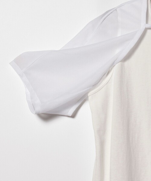 Ray BEAMS（レイビームス）の「Ray BEAMS / シアー ケープスリーブ Tシャツ（Tシャツ/カットソー・レディース・ホワイト/ブラック・ONE SIZE）」の21枚目の写真