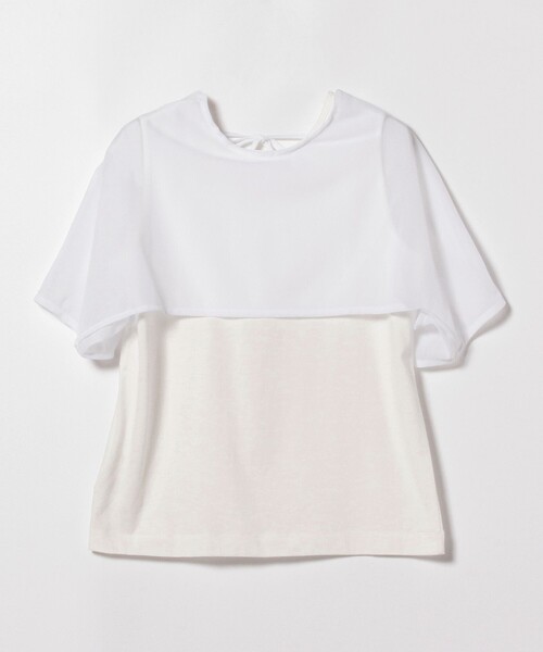 Ray BEAMS（レイビームス）の「Ray BEAMS / シアー ケープスリーブ Tシャツ（Tシャツ/カットソー・レディース・ホワイト/ブラック・ONE SIZE）」の22枚目の写真