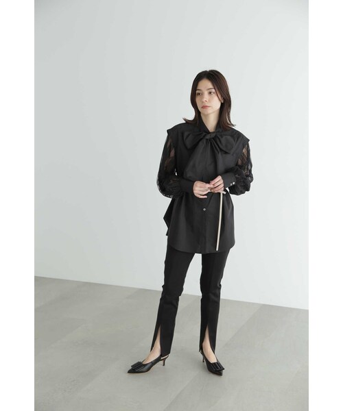 JILL STUART(ジルスチュアート)の「◆ミラーエンブロイダリーシャツ(シャツ/ブラウス・レディース・ホワイト/ブラック・MEDIUM/SMALL)」の6枚目の写真