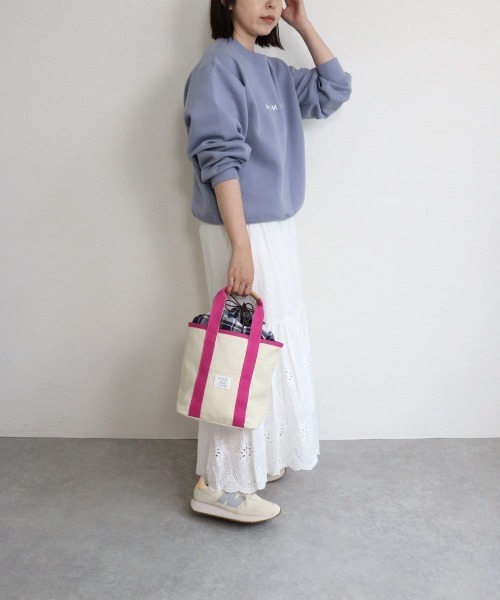 COLDE （コルデ）の「チェック柄巾着付きキャンバストートバッグ（トートバッグ・レディース・ベージュ/ピンク/ブルー/グリーン・FREE）」の11枚目の写真