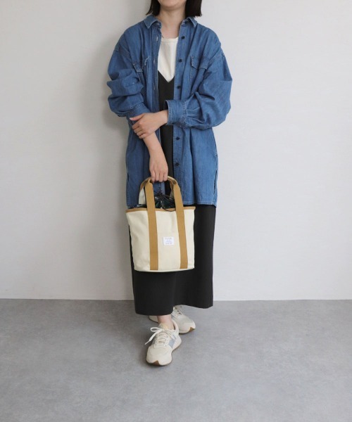 COLDE （コルデ）の「チェック柄巾着付きキャンバストートバッグ（トートバッグ・レディース・ベージュ/ピンク/ブルー/グリーン・FREE）」の8枚目の写真