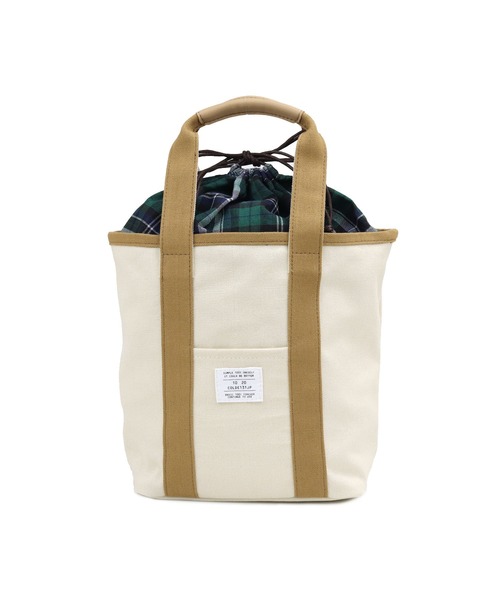 COLDE （コルデ）の「チェック柄巾着付きキャンバストートバッグ（トートバッグ・レディース・ベージュ/ピンク/ブルー/グリーン・FREE）」の9枚目の写真