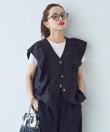 [ WEARISTA田中亜希子さんコラボ ] Aラインフリルジレ