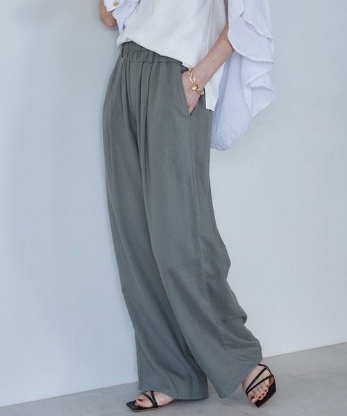 BARNYARDSTORM(バンヤードストーム)の「新色追加 / リネンイージーパンツ(その他パンツ・レディース・ベージュ/ブラック/カーキ/ブラウン・0/1)」の4枚目の写真