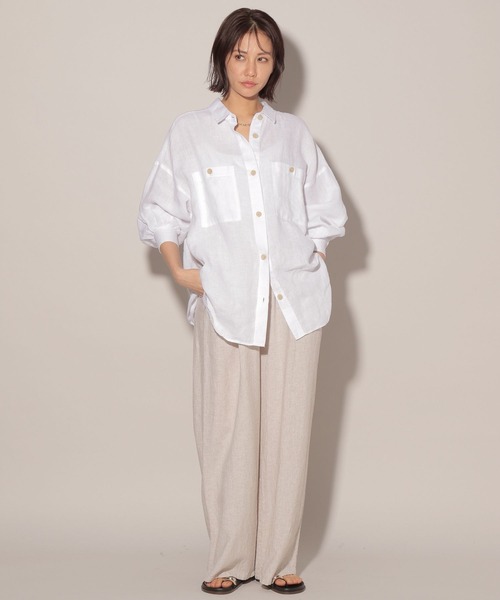 BARNYARDSTORM(バンヤードストーム)の「新色追加 / リネンイージーパンツ(その他パンツ・レディース・ベージュ/ブラック/カーキ/ブラウン・0/1)」の21枚目の写真