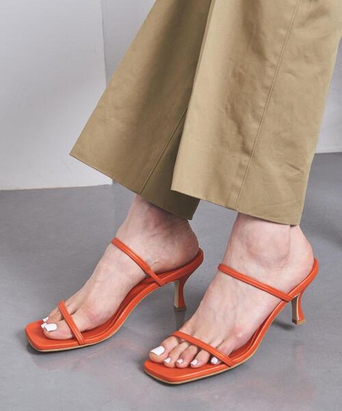 UNITED ARROWS（ユナイテッドアローズ）の「2LINE ミュール サンダル（サンダル・レディース・ホワイト/ブラック/オレンジ・37h/35h/36h/37/36/38/35）」の20枚目の写真