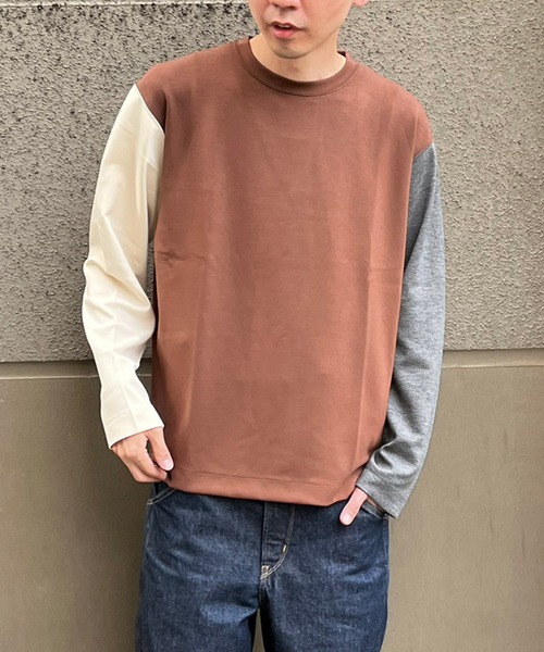 【MASTER FRAME】ダンボールクルーネックロングスリーブTシャツ MASTER FRAME】ダンボールクルーネックロングスリーブTシャツ（T