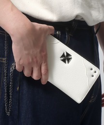 Salong hameu（サロン ハミュー）の「クロスモチーフ ラウンドファスナーウォレット/二つ折り長財布（ウォレットチェーン付）（財布・キッズ）」