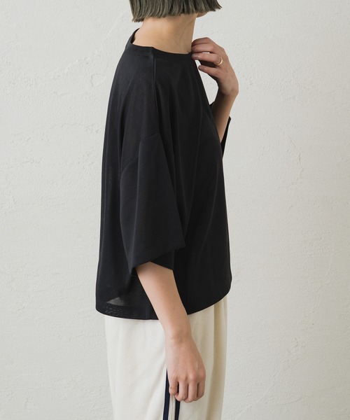 earthy(アーシー)の「シアークロップドトップス(Tシャツ/カットソー・レディース・キャメル/ミント/オフホワイト/ブラック・FREE)」の9枚目の写真
