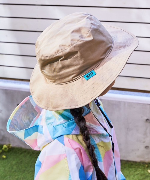 KiU（キウ）の「紫外線防止キッズサンシェードUVハット（ハット・キッズ・ブラック系その他/カーキ/ブラック/カラフル/ダークネイビー/サンドベージュ/ベージュ/ブルー系その他/タイガーカモ・SMALL/MEDIUM/LARGE）」の11枚目の写真
