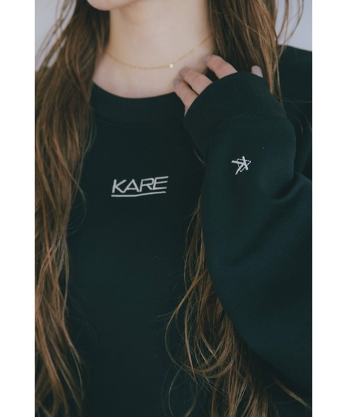 KARE(ケア)の「【KARE】ロゴショートプルオーバー(スウェット・レディース・グレー/ブラック・FREE)」の18枚目の写真