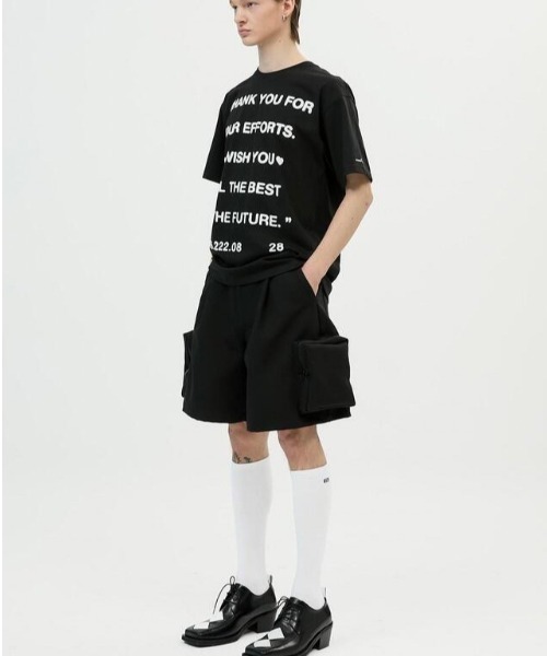 ESC STUDIO（イーエスシースタジオ）の「【ESC STUDIO/イーエスシースタジオ】ESC knee socks/ ロゴソックス ハイソックス（ソックス/靴下・メンズ・ブラック/グレー/ホワイト・ONE SIZE）」の2枚目の写真