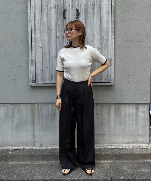 feepur（フェピュール）の「ツータックグルカパンツ（スラックス・レディース・ブラック/グレー/アイボリー・MEDIUM/SMALL）」の7枚目の写真