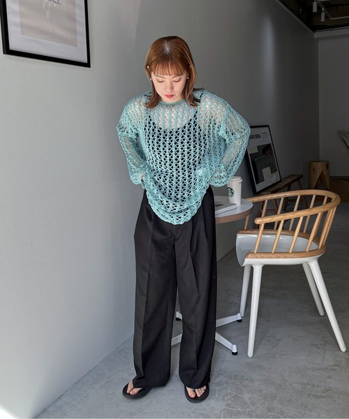 feepur（フェピュール）の「ツータックグルカパンツ（スラックス・レディース・ブラック/グレー/アイボリー・MEDIUM/SMALL）」の14枚目の写真