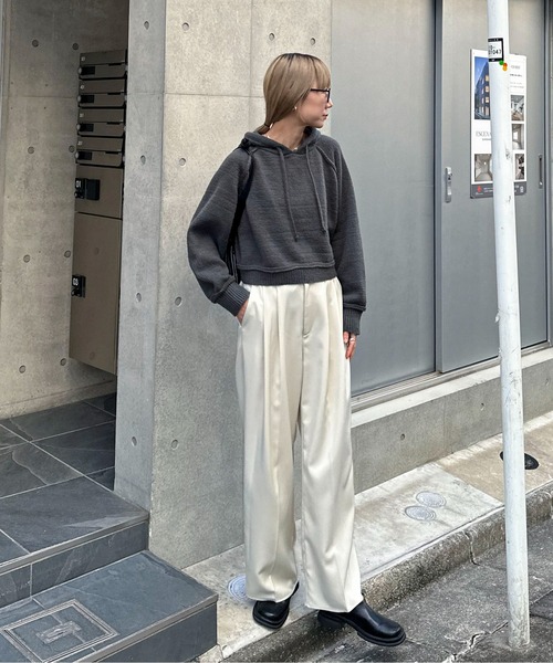 PTO1 シングルグルカ2プリーツホームスパンスラックス46 PTO1 シングルグルカ2プリーツホームスパンスラックス46 PTO1 シングル