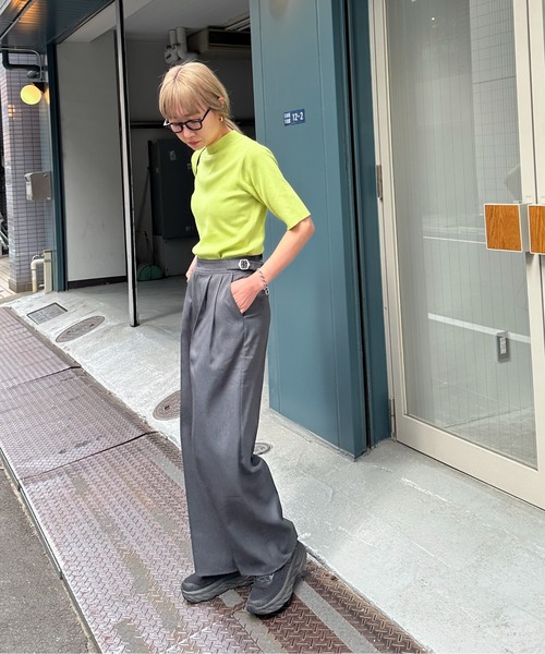 feepur（フェピュール）の「ツータックグルカパンツ（スラックス・レディース・ブラック/グレー/アイボリー・MEDIUM/SMALL）」の15枚目の写真