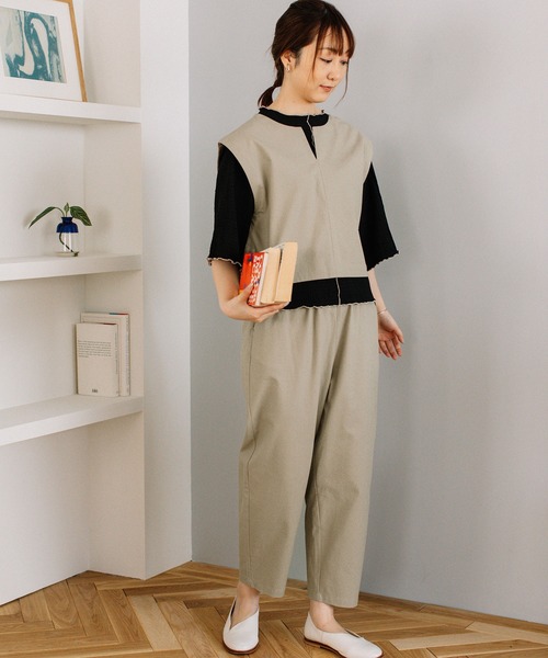 POU DOU DOU（プードゥドゥ）の「2wayキーネックベスト（ベスト・レディース・グレー系その他/ブラック/ミント・3）」の4枚目の写真