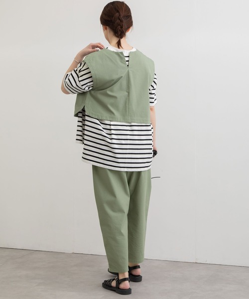 POU DOU DOU（プードゥドゥ）の「2wayキーネックベスト（ベスト・レディース・グレー系その他/ブラック/ミント・3）」の5枚目の写真