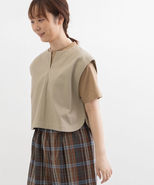 POU DOU DOU（プードゥドゥ）の「2wayキーネックベスト（ベスト・レディース・グレー系その他/ブラック/ミント・3）」の14枚目の写真