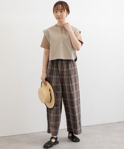 POU DOU DOU（プードゥドゥ）の「2wayキーネックベスト（ベスト・レディース・グレー系その他/ブラック/ミント・3）」の17枚目の写真