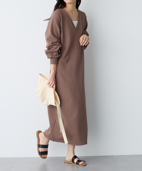 for/c(フォーシー)の「ダンボール2WAYワンピース【サスティナブル】(ワンピース・レディース・ブラック/ブラウン/ネイビー・LL/M/L)」の3枚目の写真
