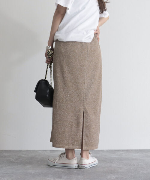 fredy emue（フレディエミュ）の「ラメタイトスカート（スカート・レディース・ベージュ/ブラック/シルバー・38/36）」の14枚目の写真