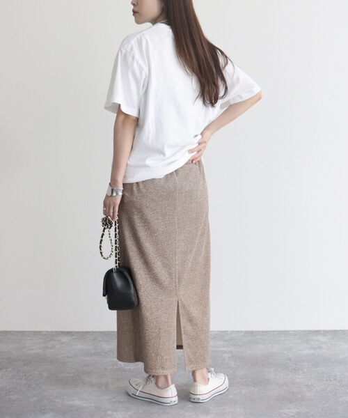 fredy emue（フレディエミュ）の「ラメタイトスカート（スカート・レディース・ベージュ/ブラック/シルバー・38/36）」の19枚目の写真