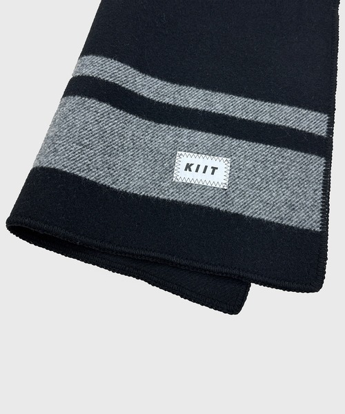 KIIT(キート)の「KIIT キート / BRANKET SCARF ウールブランケットスカーフ ボリュームストール 大判マフラー / KIP-A56-102(マフラー・メンズ・ブラウン系その他2/ブラック系その他/ブラウン系その他/ブラック×ブラック・FREE)」の2枚目の写真