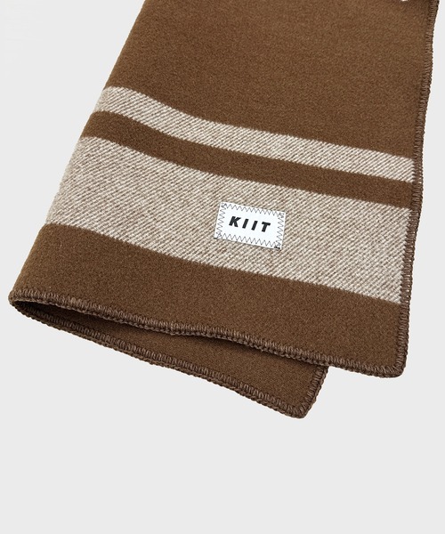 KIIT(キート)の「KIIT キート / BRANKET SCARF ウールブランケットスカーフ ボリュームストール 大判マフラー / KIP-A56-102(マフラー・メンズ・ブラウン系その他2/ブラック系その他/ブラウン系その他/ブラック×ブラック・FREE)」の4枚目の写真