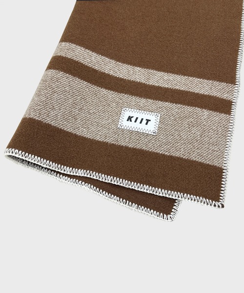 KIIT(キート)の「KIIT キート / BRANKET SCARF ウールブランケットスカーフ ボリュームストール 大判マフラー / KIP-A56-102(マフラー・メンズ・ブラウン系その他2/ブラック系その他/ブラウン系その他/ブラック×ブラック・FREE)」の7枚目の写真
