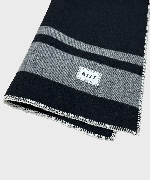 KIIT(キート)の「KIIT キート / BRANKET SCARF ウールブランケットスカーフ ボリュームストール 大判マフラー / KIP-A56-102(マフラー・メンズ・ブラウン系その他2/ブラック系その他/ブラウン系その他/ブラック×ブラック・FREE)」の6枚目の写真