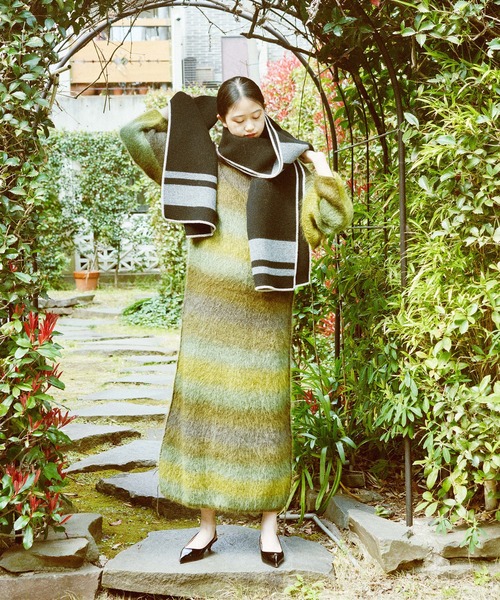 KIIT(キート)の「KIIT キート / BRANKET SCARF ウールブランケットスカーフ ボリュームストール 大判マフラー / KIP-A56-102(マフラー・メンズ・ブラウン系その他2/ブラック系その他/ブラウン系その他/ブラック×ブラック・FREE)」の5枚目の写真