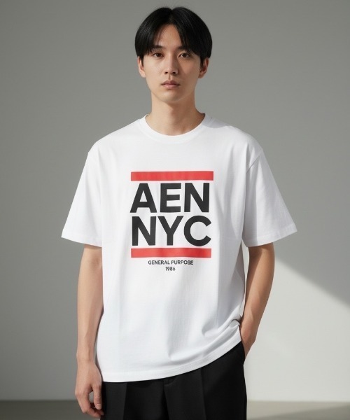 A.en(エイエン )の「AEN NYC T-SHIRT(Tシャツ/カットソー・メンズ・ホワイト/ブラック・XL/M/L/XXL)」の3枚目の写真