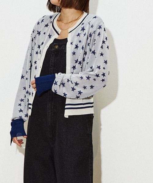 CONVERSE TOKYO（コンバーストウキョウ）の「星☆総柄カーディガン
