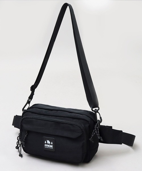 撥水加工 ナイロン 2WAY ウエストポーチ ショルダーバッグ アウトドア