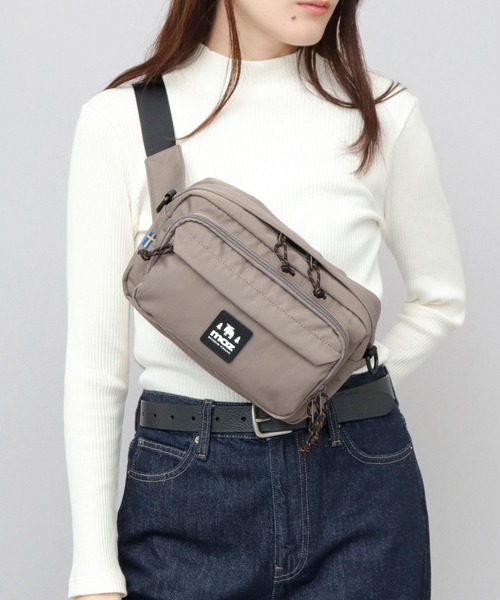 moz（モズ）の「撥水加工 ナイロン 2WAY ウエストポーチ ショルダー