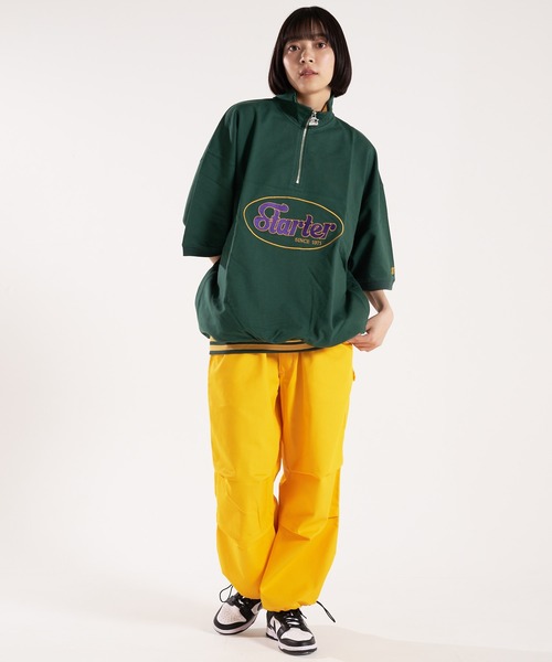 STARTER(スターター)の「STARTER-ミニ裏毛ハーフジップTシャツ(Tシャツ/カットソー・メンズ・グリーン/ホワイト・M/L)」の20枚目の写真