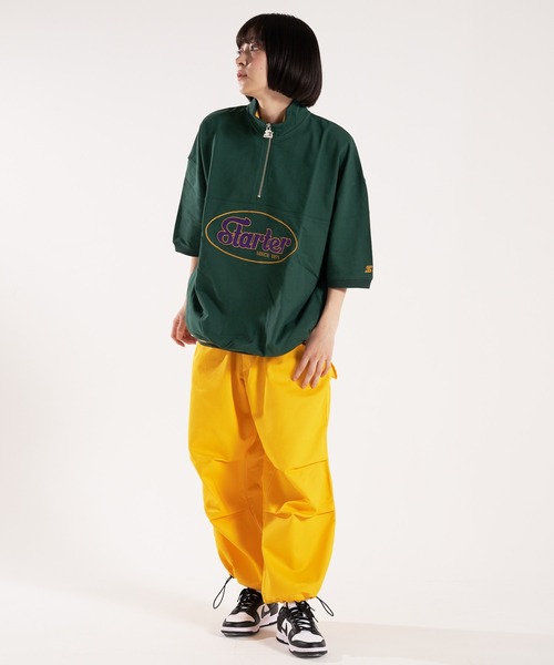 STARTER(スターター)の「STARTER-ミニ裏毛ハーフジップTシャツ(Tシャツ/カットソー・メンズ・グリーン/ホワイト・M/L)」の21枚目の写真