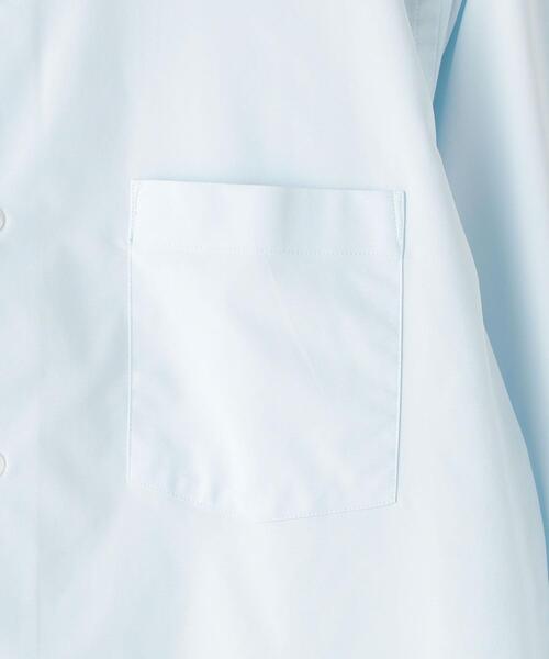 green label relaxing（グリーンレーベルリラクシング）の「ポリエステル ラッカン スタンダード スナップダウン ドレスシャツ -ストレッチ・吸水速乾-（ビジネスシャツ・メンズ・ホワイト/ライトブルー・S/M/L/XL）」の7枚目の写真