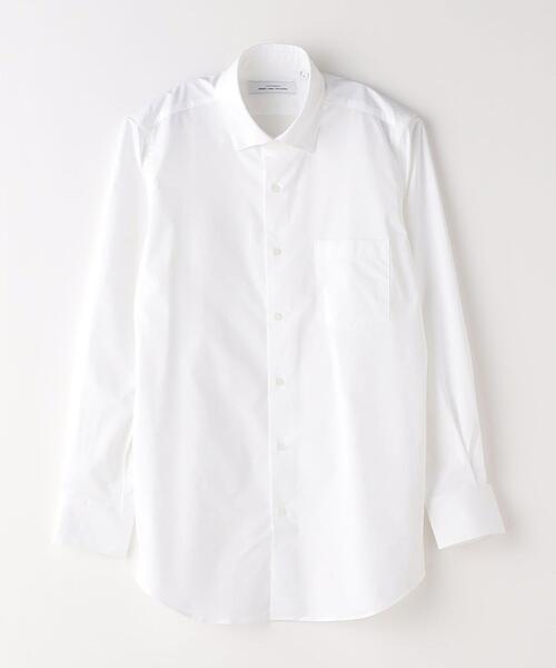green label relaxing（グリーンレーベルリラクシング）の「ポリエステル ラッカン スタンダード スナップダウン ドレスシャツ -ストレッチ・吸水速乾-（ビジネスシャツ・メンズ・ホワイト/ライトブルー・S/M/L/XL）」の4枚目の写真